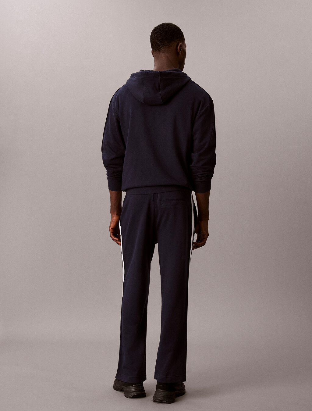 棉質混紡毛圈布束口運動褲, Shoreline, hi-res