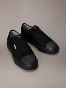 Alvaro 棉質帆布標誌運動鞋, Triple Black/Honey, hi-res