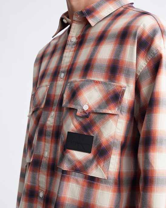 Modern Workwear Utility Plaid Shirt