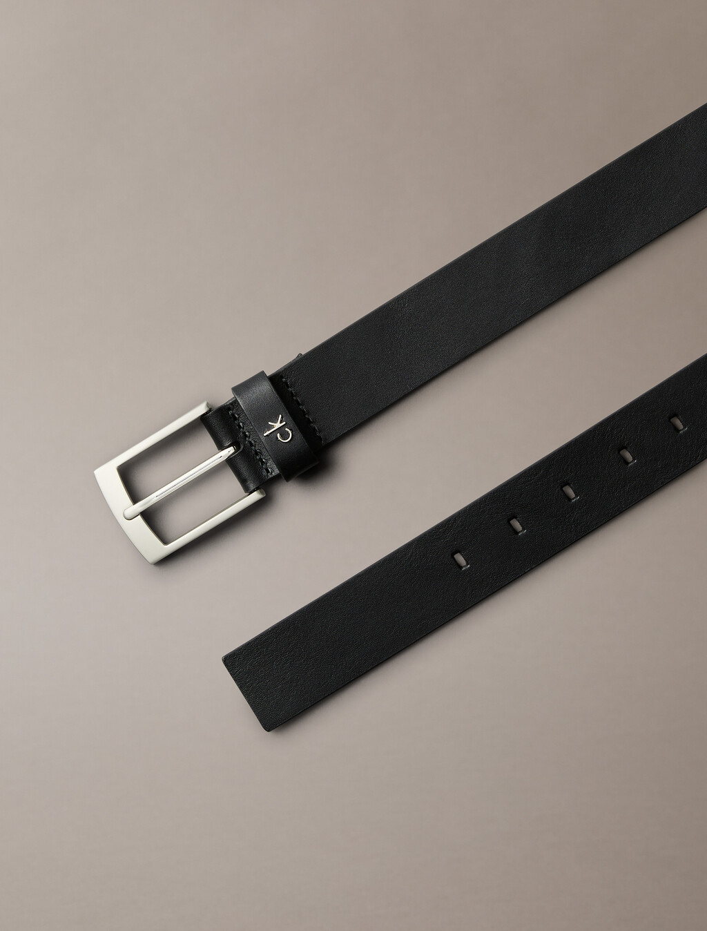 經典方形搭扣腰帶, Black/Brushed Nickel, hi-res
