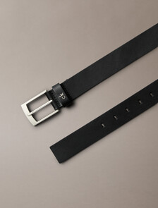 經典方形搭扣腰帶, Black/Brushed Nickel, hi-res
