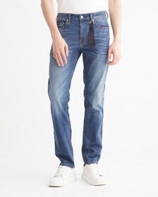 37.5 BODY 五袋式牛仔褲, Visual Dark Blue Hanger Loop, hi-res