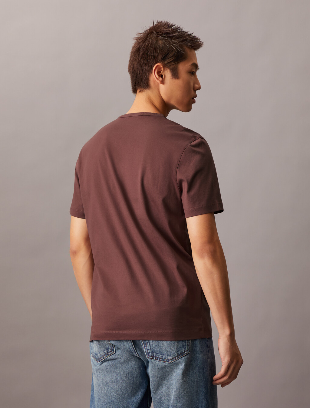 Calvin 雙絲光棉質 T 裇, Wild Ginger, hi-res