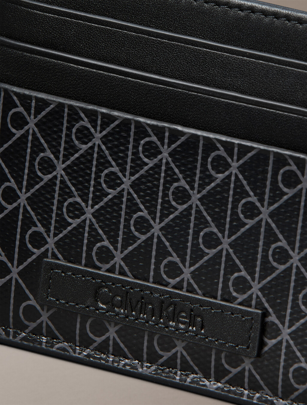 Allover Monogram Logo Card Holder, Black, hi-res