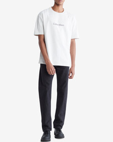 Calvin Logo 圓領上衣, Light Grey Heather, hi-res