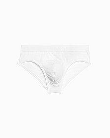 CK BLACK COTTON 低腰三角褲, White, hi-res