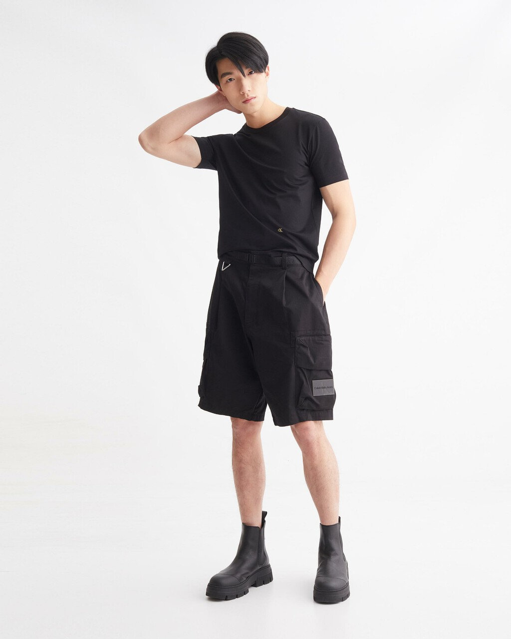 PREMIUM CAPSULE  DOUBLE MERCERIZED COTTON TEE, Ck Black, hi-res