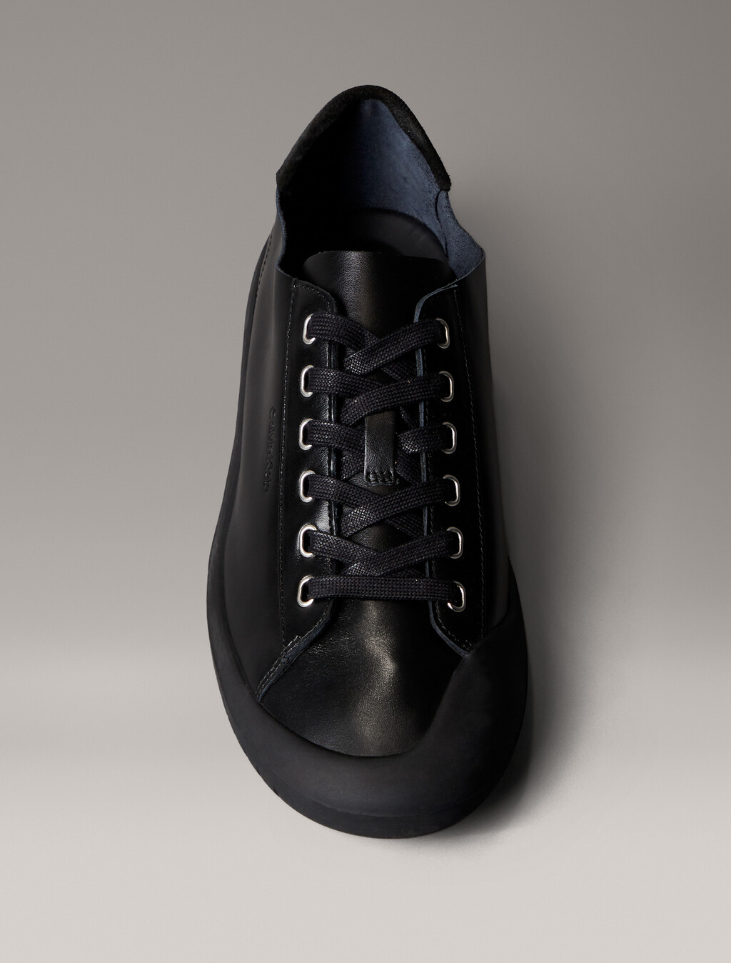 Smooth Leather Hybrid Trainers, Triple Black, hi-res