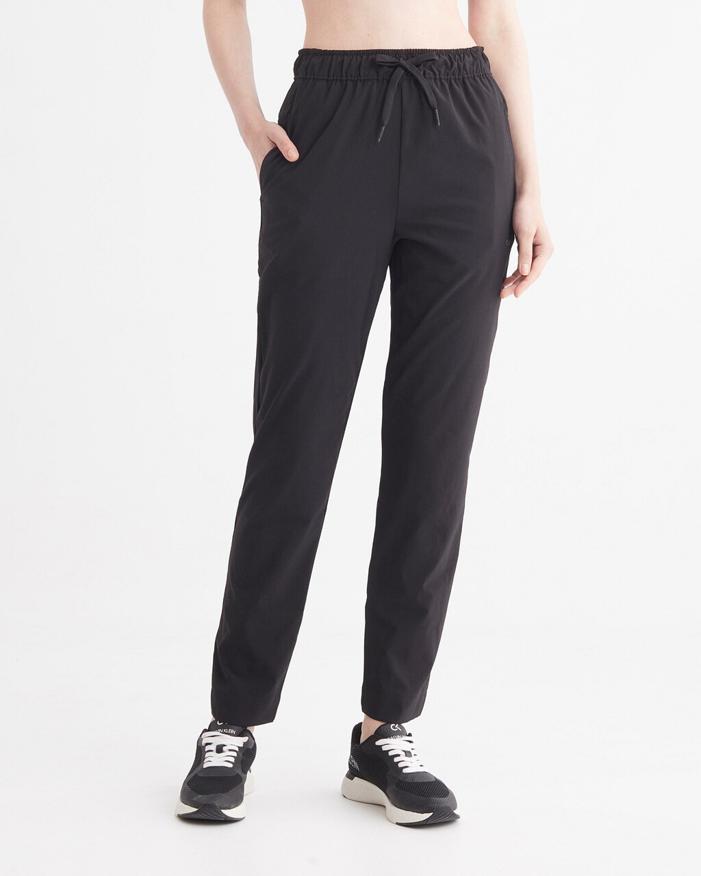 Essentials Woven Taper Pants, BLACK BEAUTY, hi-res