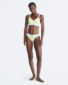 Modern Cotton Lightly Lined Bralette, Sunny Lime, hi-res