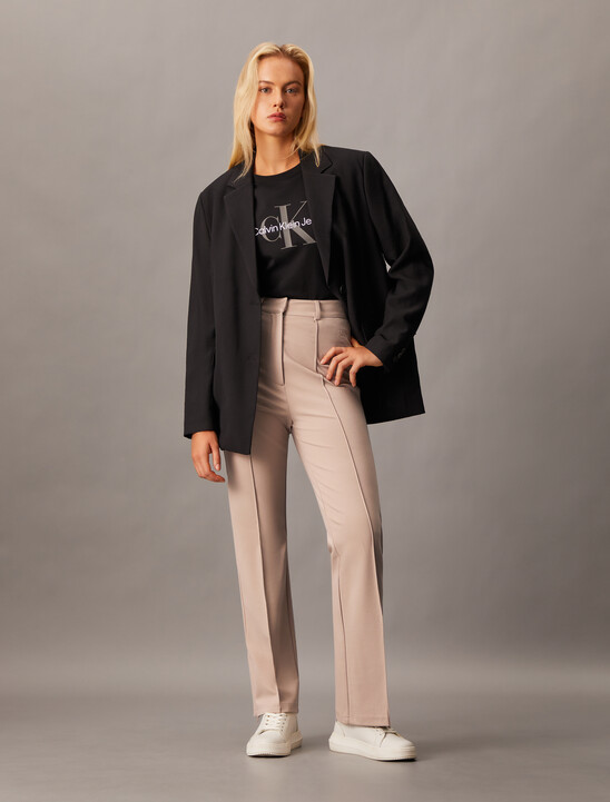 High Rise Flare Milano Pants
