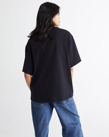 STANDARDS COMPACT COTTON CREWNECK T-SHIRT, Black Beauty, hi-res