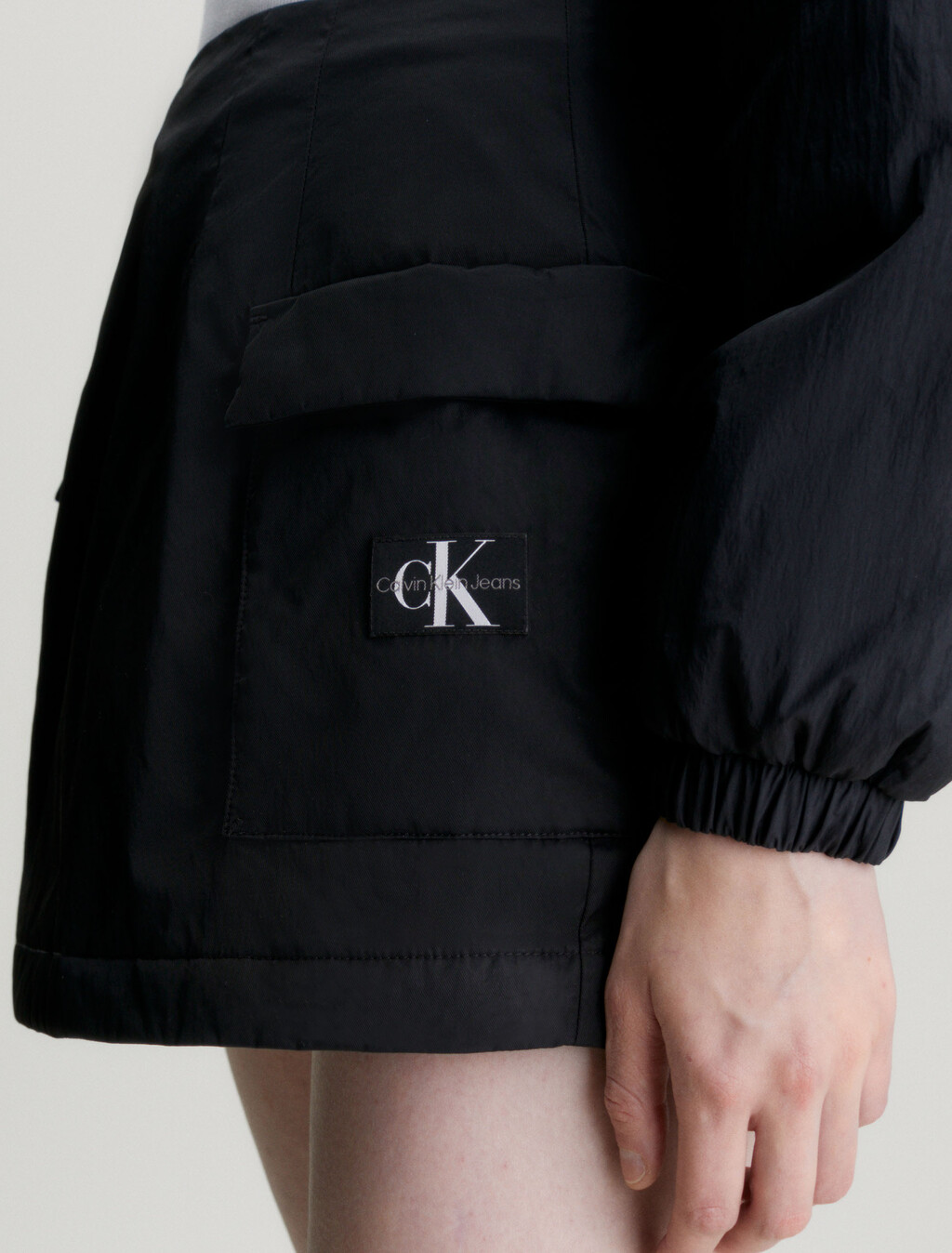 尼龍工裝迷你裙, Ck Black, hi-res