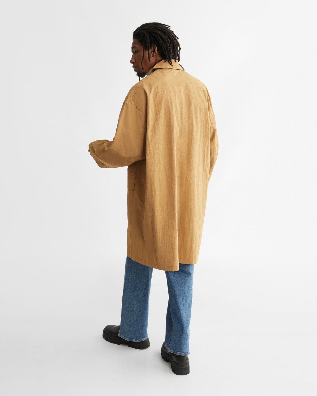 Oversized Nylon Jacket, Tigers Eye, hi-res