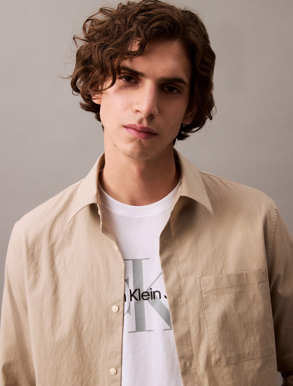 Tech Soft Touch Button-Down Shirt, Crockery, hi-res