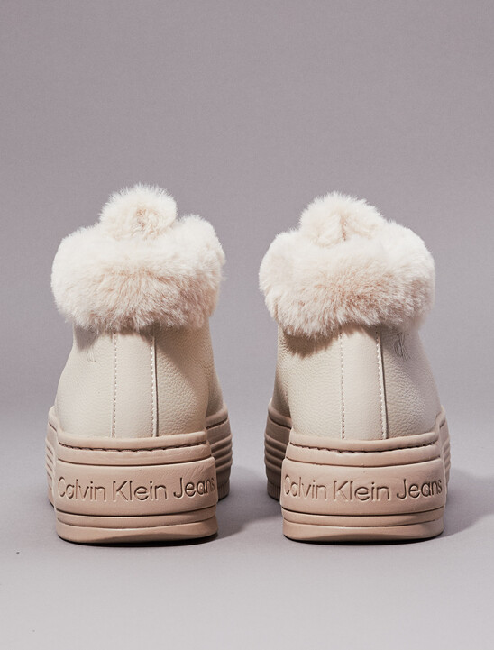Leather Warm Winter Platform Trainers