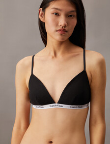 Carousel Rib Knit Lightly Lined Triangle Bra 2 Pack, BLACK/GREY HEATHER, hi-res