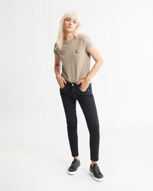 Low Impact Wash Body Ankle Jeans, Washed Black Hem Embro, hi-res