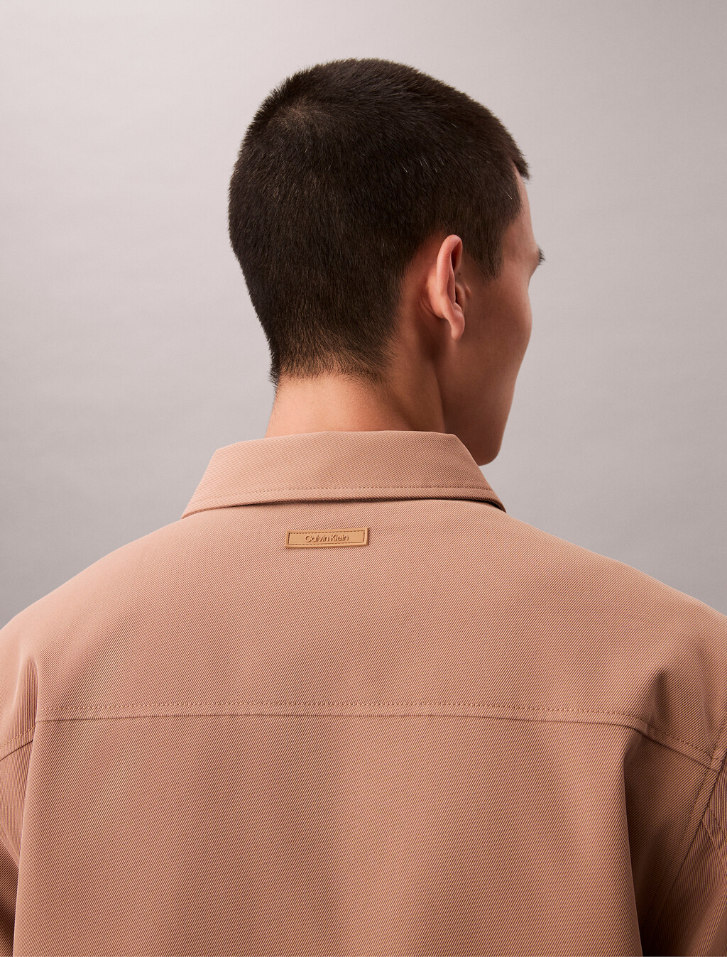 Solid Twill Shirt Jacket, Stonehenge, hi-res