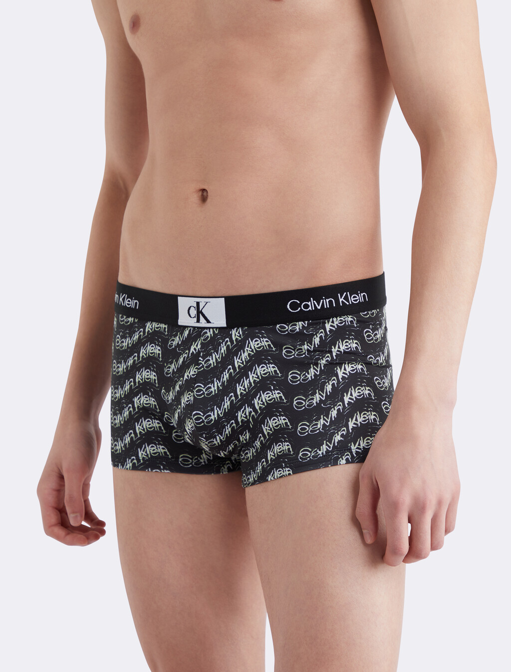 CALVIN KLEIN 1996 微細纖維低腰內褲, Black, hi-res