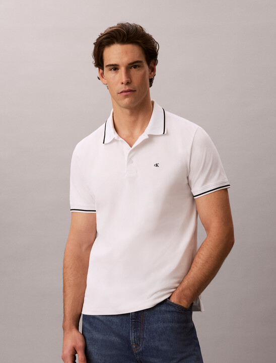 涼感對比飾邊衣領 Polo 衫