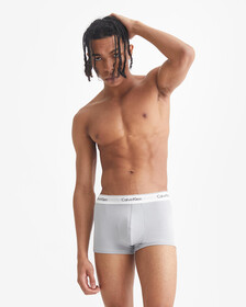 MODERN COTTON STRETCH TRUNKS 2 PACK, BA1ND05 Grey Heather/Silver Springs, hi-res