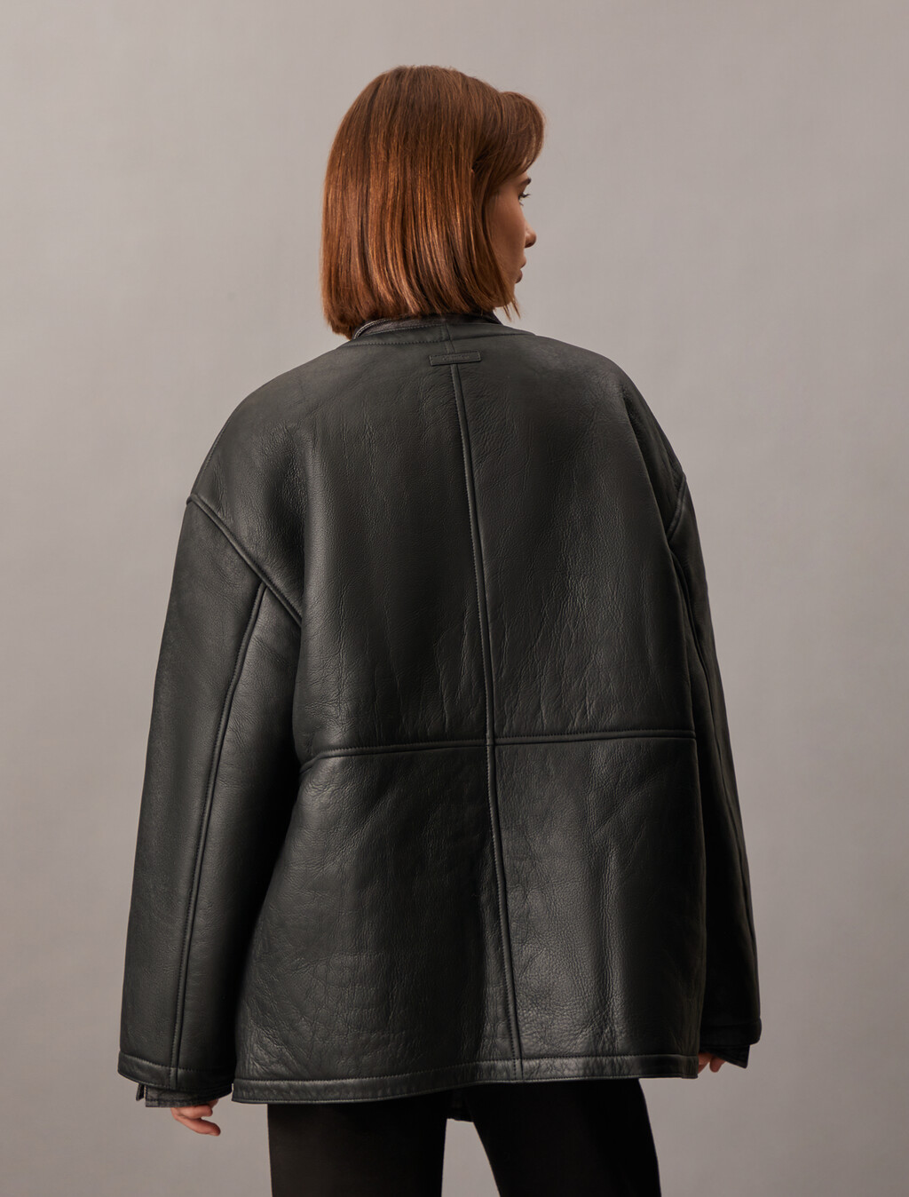 Shearling Coat, Black Beauty, hi-res
