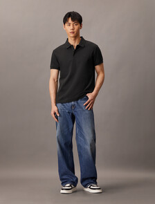 Liquid Cotton Polo Shirt, Black, hi-res