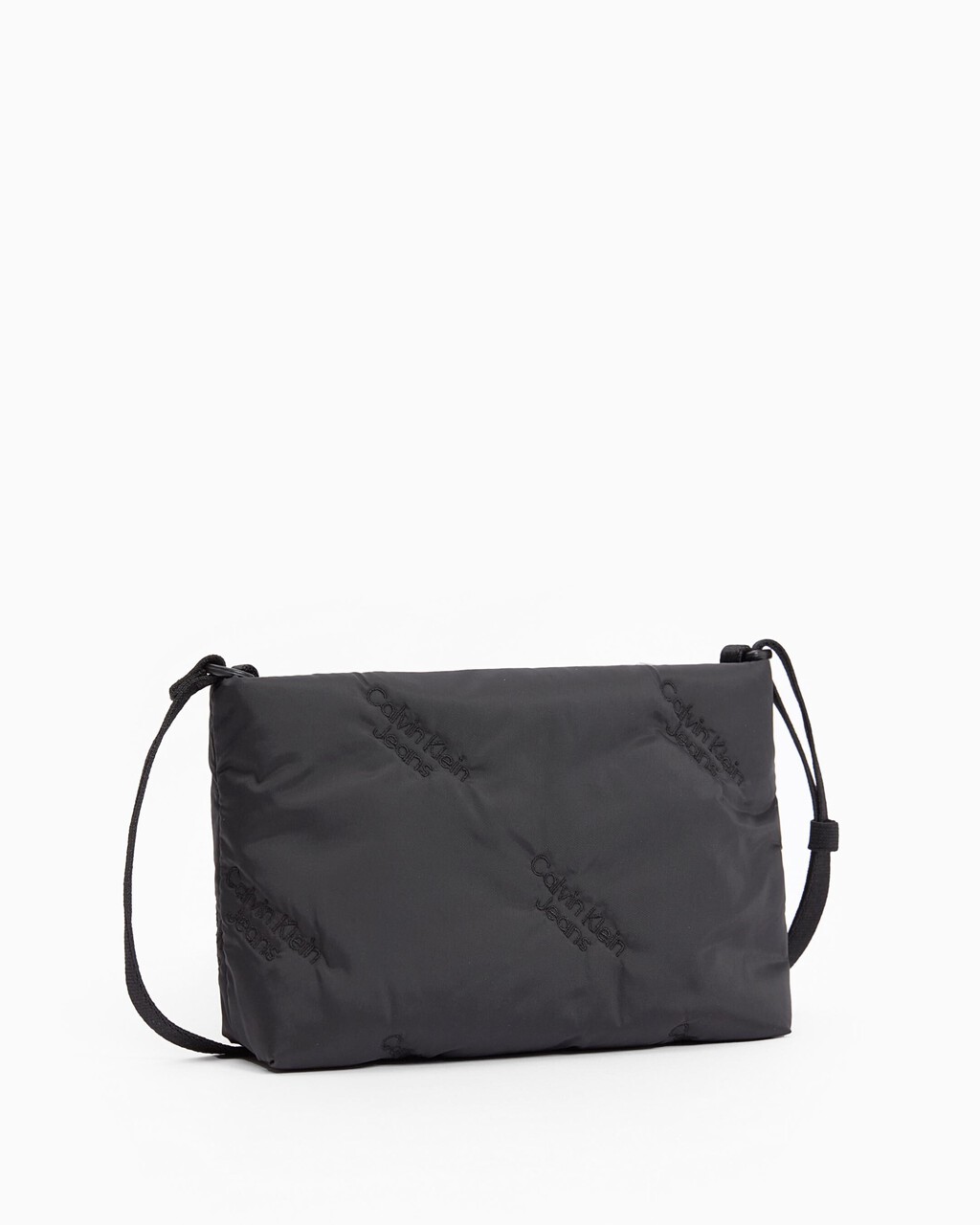 Puffy All Over Embroidery Phone Crossbody, BLACK, hi-res