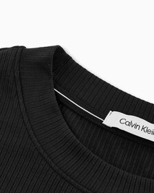 SIDE GATHER MONOGRAM TEE, Ck Black, hi-res