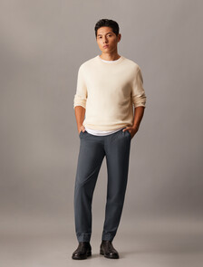Wool Blend Elastic Classic Trouser, Castlerock, hi-res
