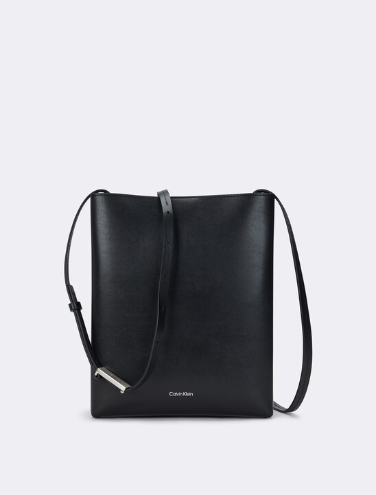 Line Leather Crossbody Bag
