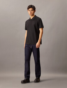 Smooth Cotton UV Protect Half Zip Pollo, Ck Black, hi-res