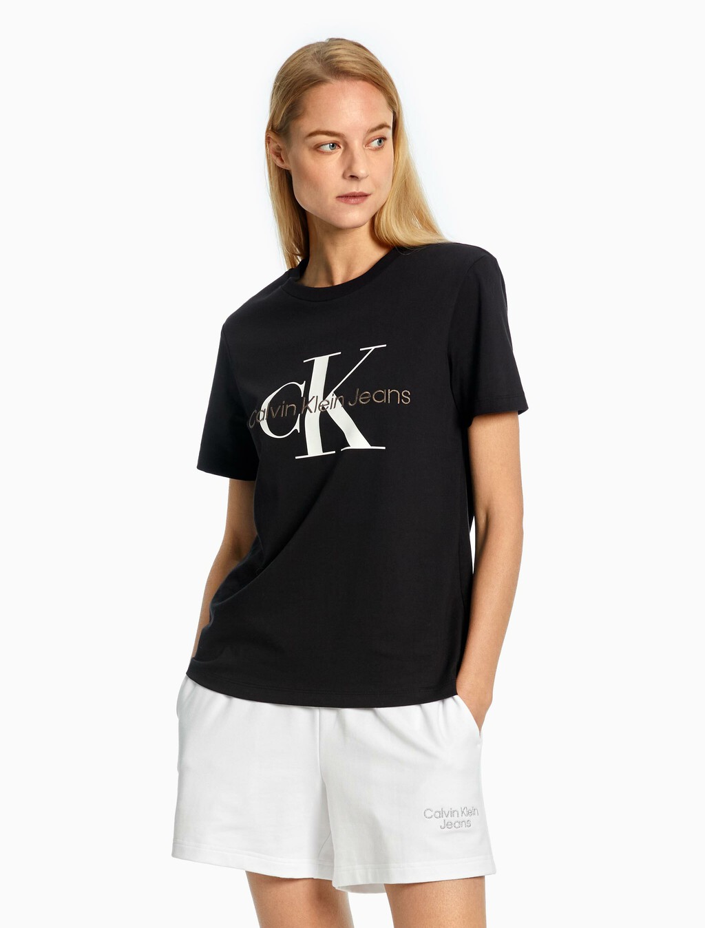 有機棉 Monogram 上衣, Ck Black, hi-res