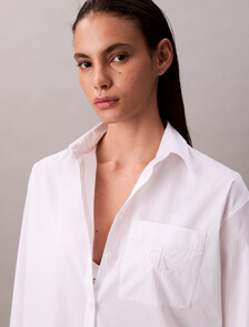 Poplin Relaxed Shirt, Brilliant White, hi-res