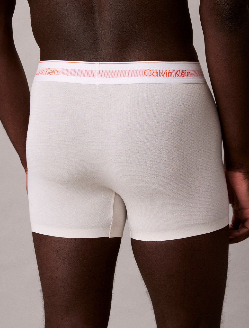 Icon Cotton Air Trunks, CHALK W/ ORANGE GLOW LOGO, hi-res