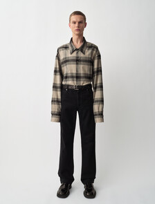 Blakely格紋鈕扣襯衫, Black, hi-res