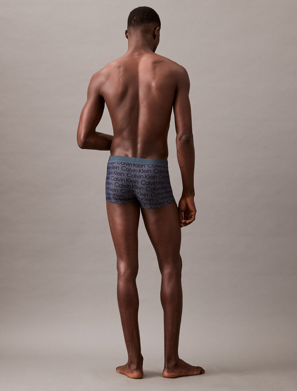 CK Black Print Low Rise Trunk, MESH LOGO_INK, hi-res
