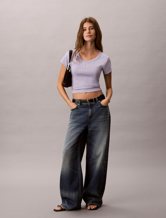 Cotton Stretch Rib Baby Tee