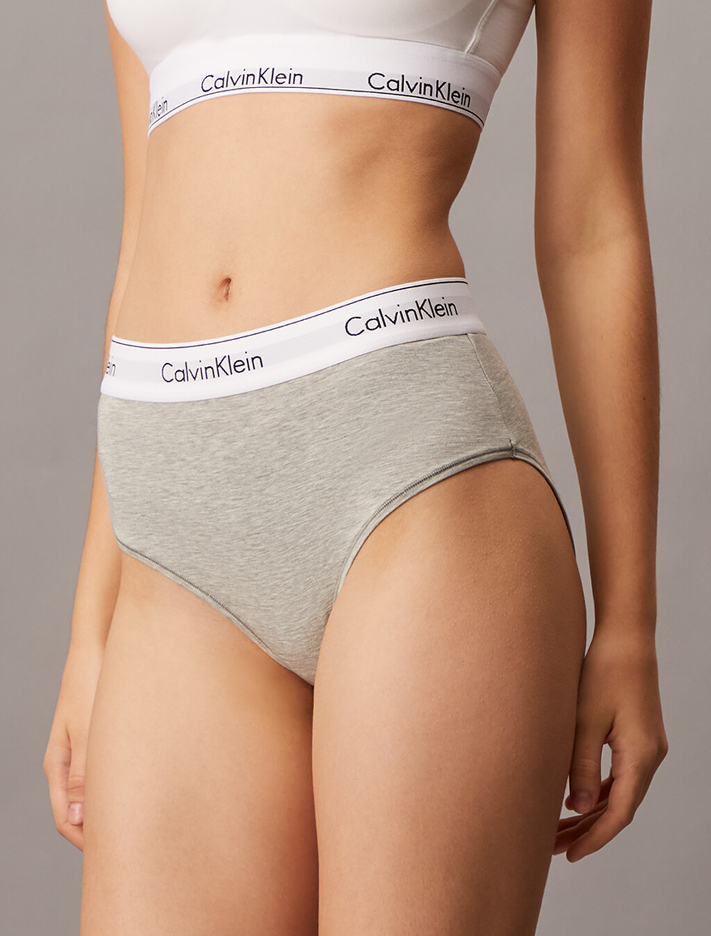 Icon Cotton Modal High Waist Bikini, H111 Heather Grey (Legacy 020), hi-res