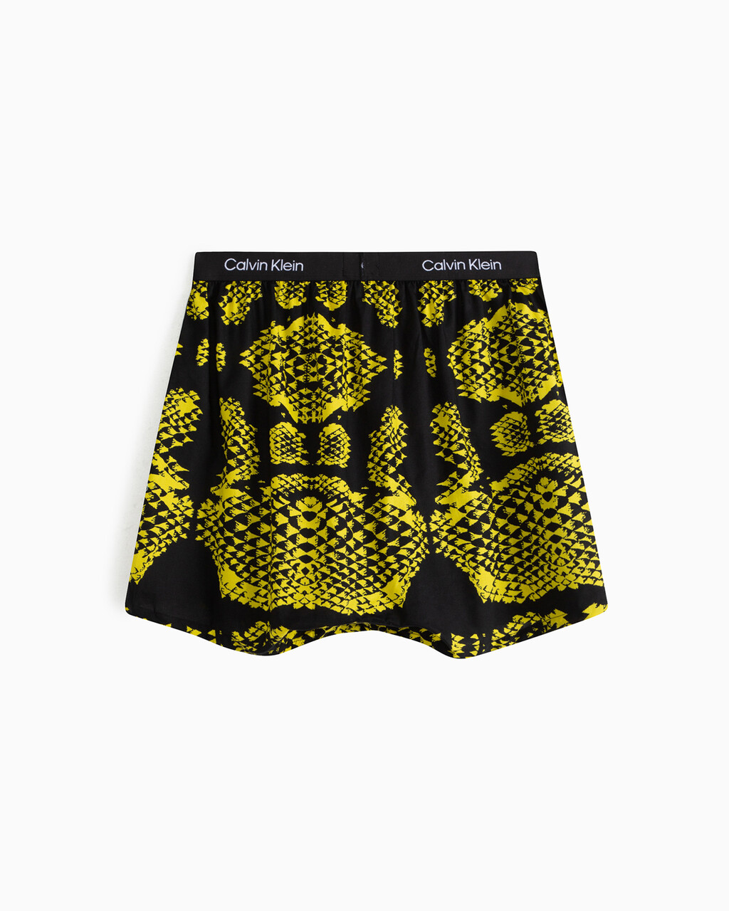 CALVIN KLEIN 1996 梭織棉質平角內褲, SNAKE PRINT_MORNINGSIDE YELLOW, hi-res