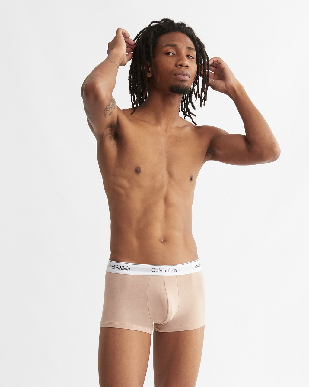 Calvin Klein Men's Modern Cotton Stretch Naturals 3-Pack Low Rise  Trunk,Multi,Sm 