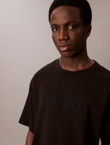 Calvin Klein 標誌 T 恤, Black, hi-res