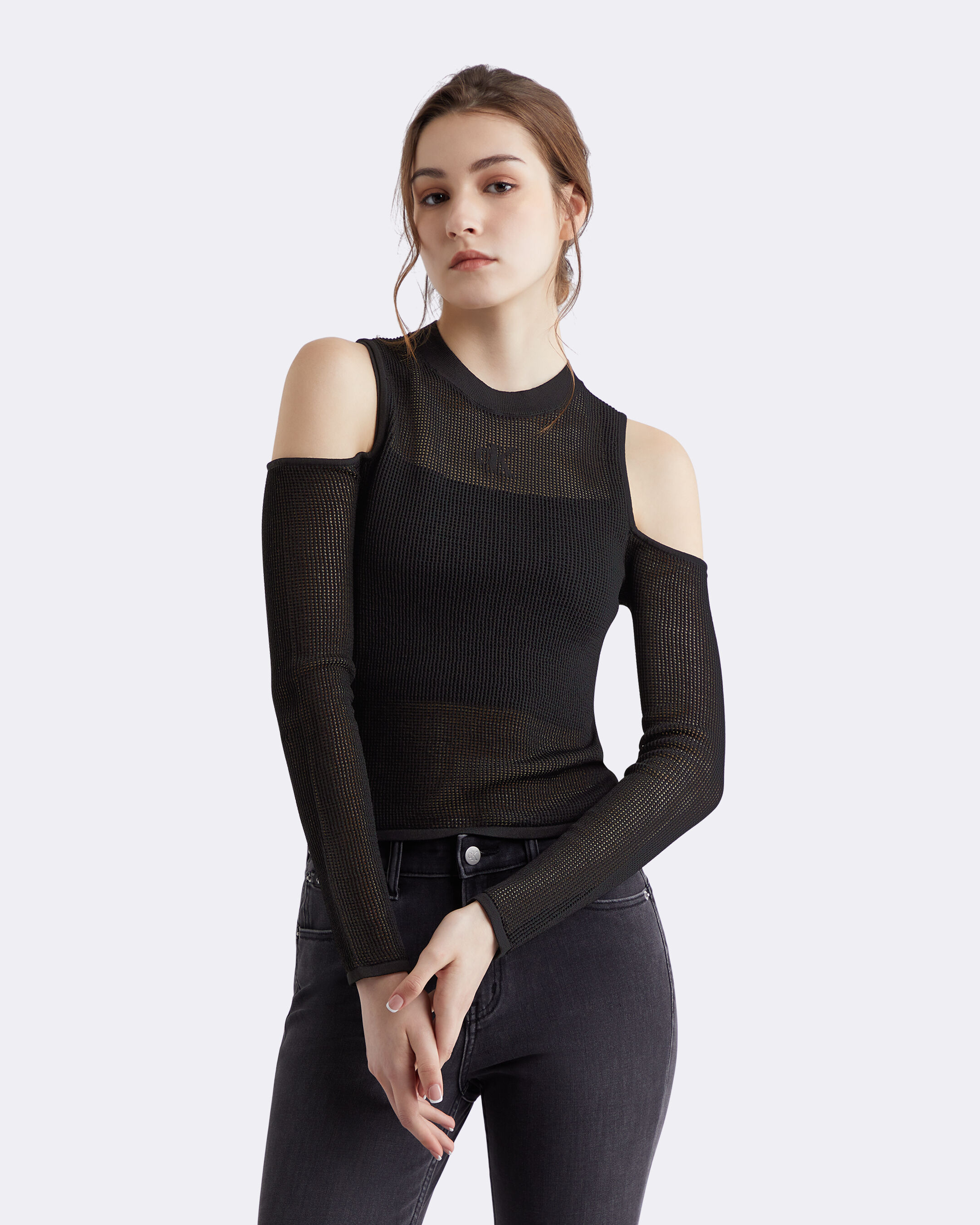 Calvin klein online cold shoulder top