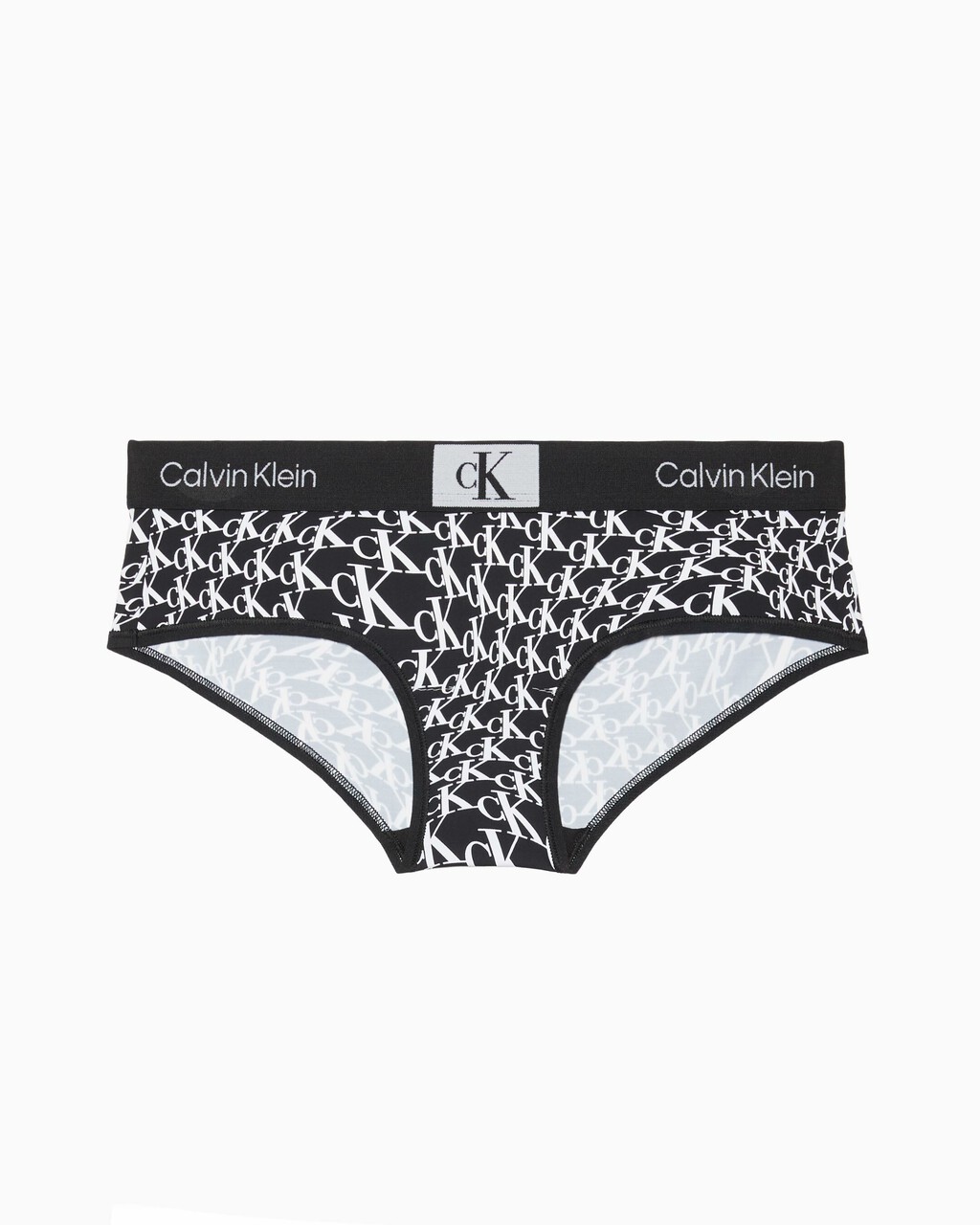 CALVIN KLEIN 1996 低腰內褲, WARPED LOGO PRINT+BLACK, hi-res