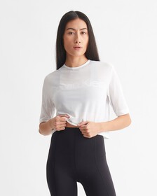CK SPORT 網眼寬鬆 T 裇, BRIGHT WHITE, hi-res