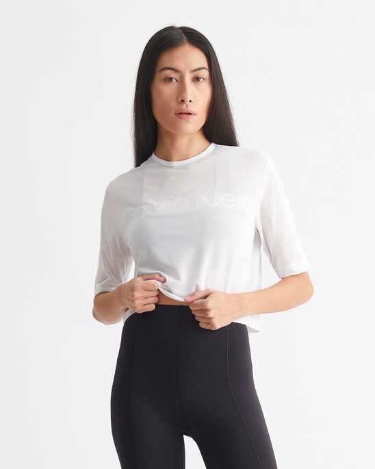 CK SPORT MESH RELAXED TEE