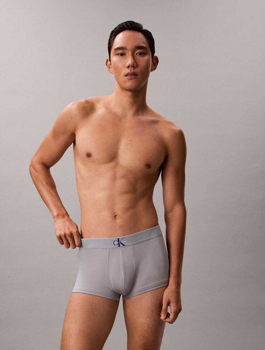 Monogram 圖案低腰平口內褲, misty grey w/ blue river fog, hi-res