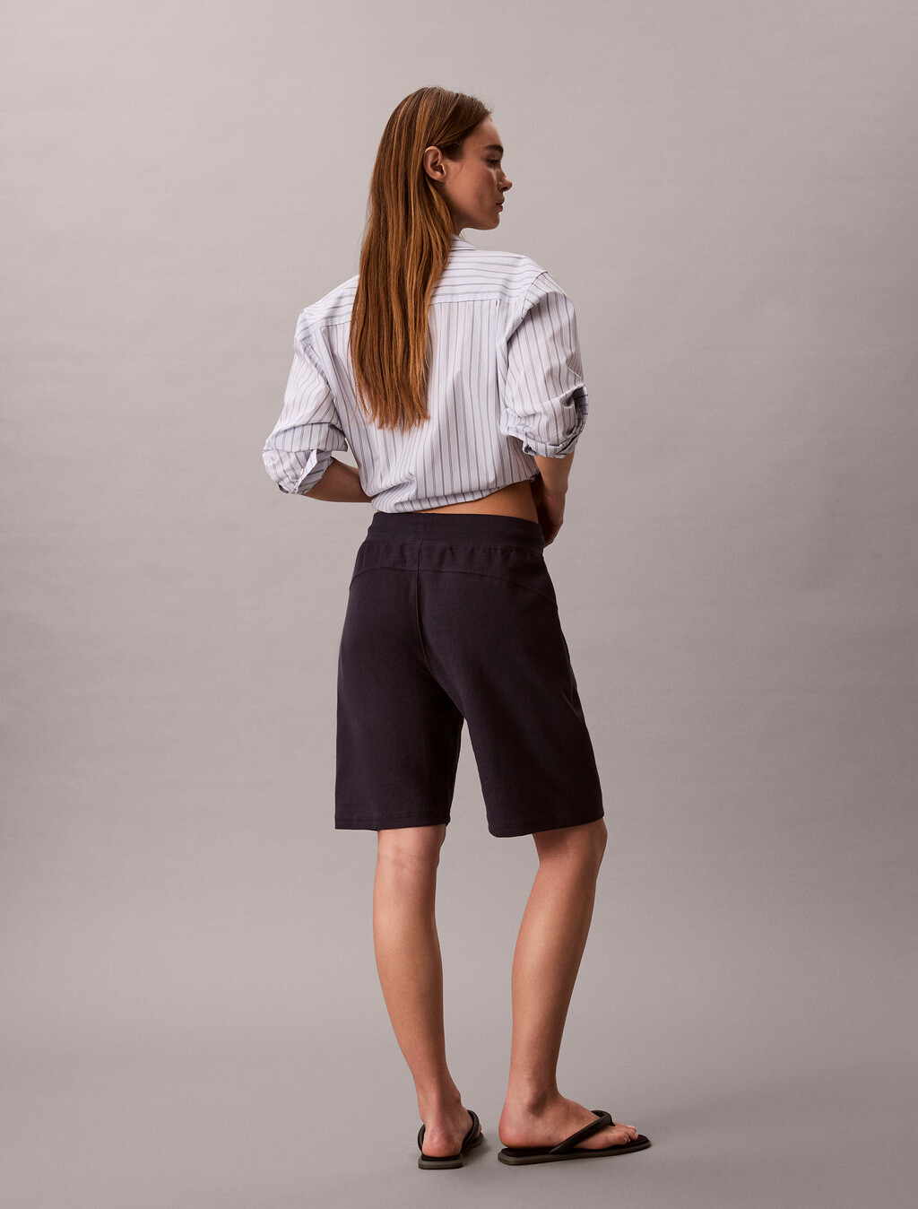 Monogram 標誌棉質毛圈反面短褲, Blue Nights, hi-res