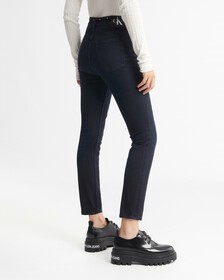 ULTIMATE STRETCH 彈性高腰緊身牛仔褲, Visual Blue Black Logo Lace, hi-res